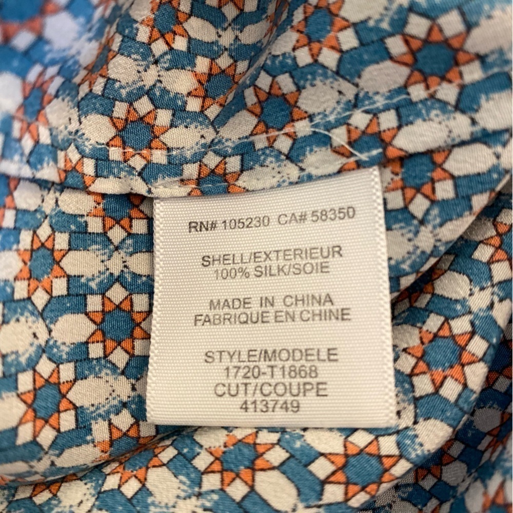 Joie Printed Long Sleeve Silk Blouse - Picture 5 of 5